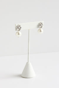 Classic Pearl Silver Floret Earrings