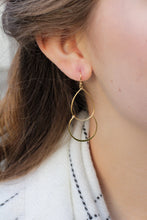 Load image into Gallery viewer, Gold Double Teardrop Earrings
